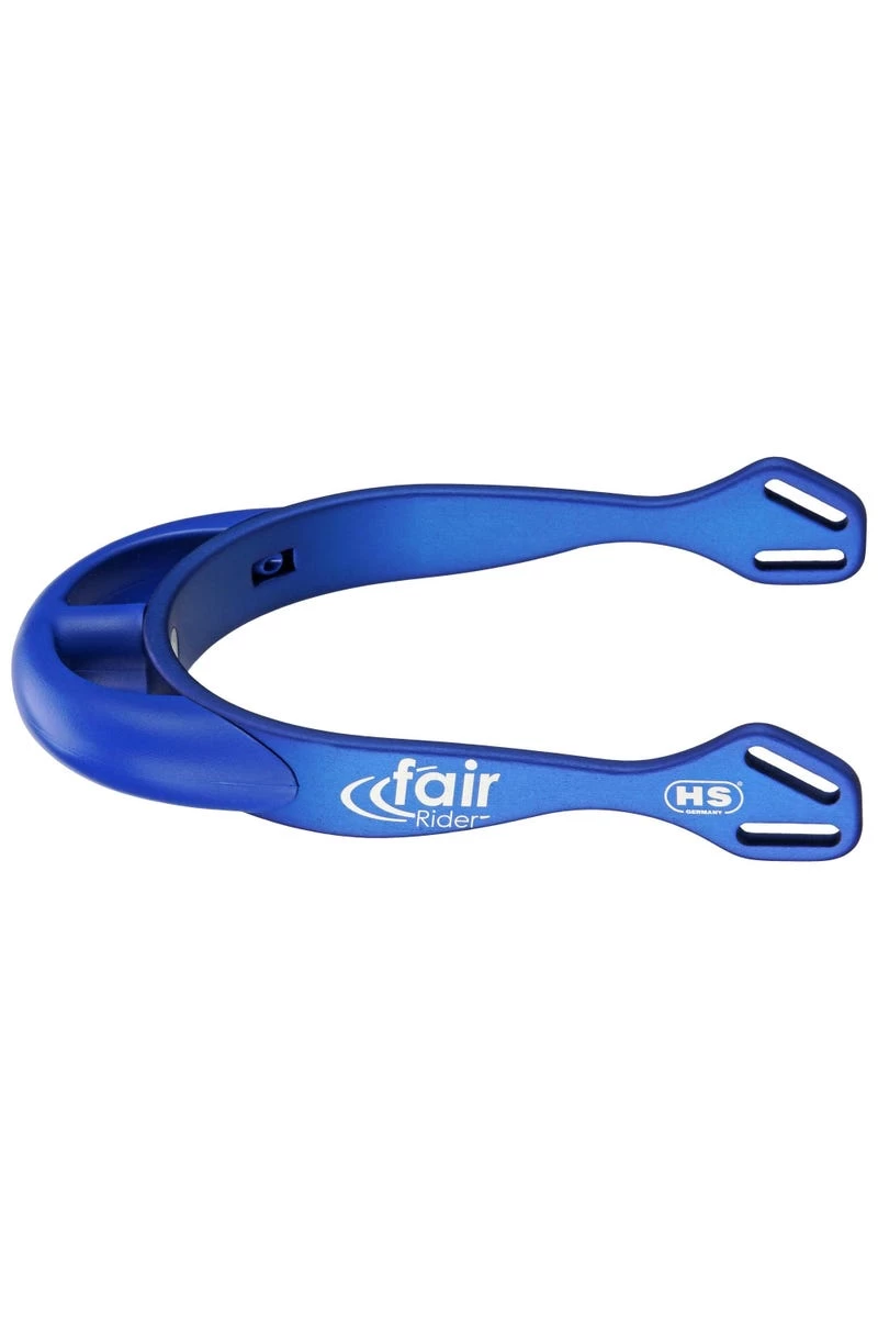 FairRider Sporen - Aluminium Blau, Hals 20mm Blau Dick Abgerundet
