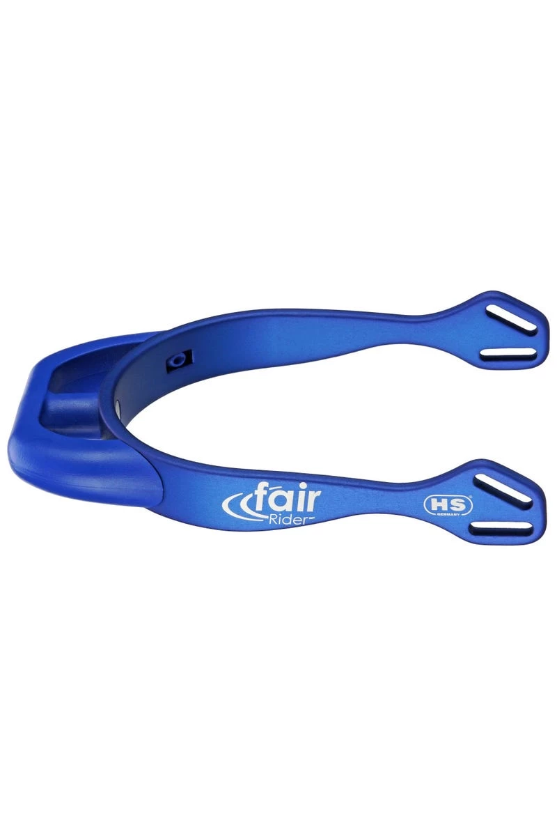 FairRider Sporen - Aluminium Blau, Hals 20mm Blau Rund Abgeflacht