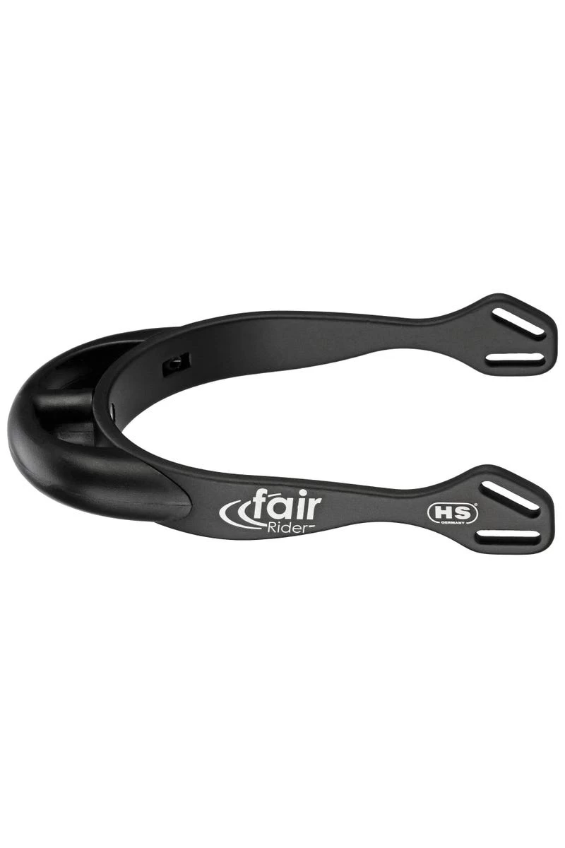 FairRider Sporen - Aluminium Schwarz, Hals 20mm Schwarz Dick Abgerundet