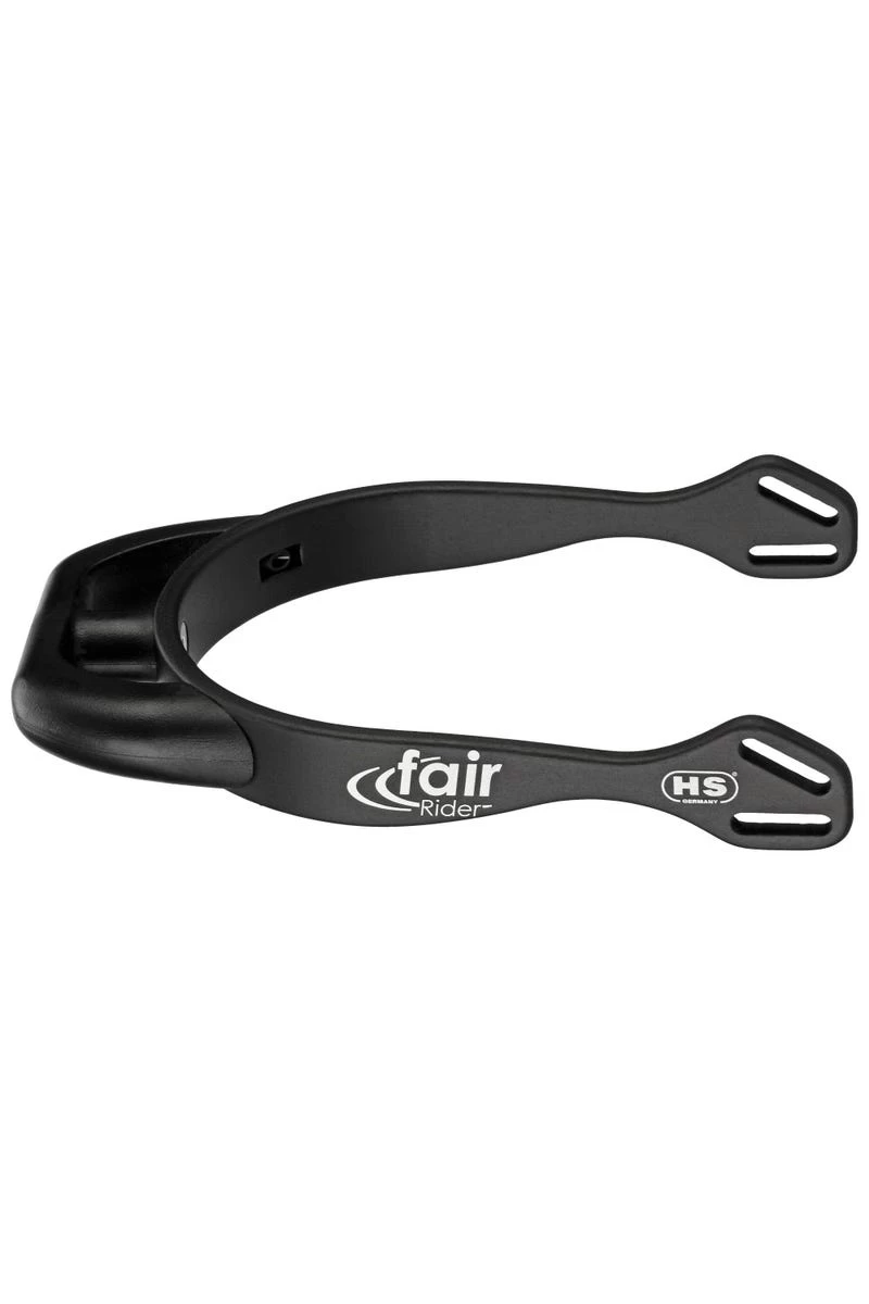 FairRider Sporen - Aluminium Schwarz, Hals 20mm Schwarz Rund Abgeflacht