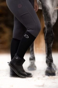 Gefütterte Gummi-Winterboots Low Für Damen -Reiter Geschäft gef tterte gummi winterboots low f r damen schwarz FQ9rMxI1Uz 7 3