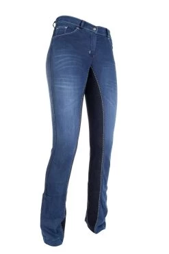 Jodhpurvollbesatzreithose Summer Denim Für Damen, Jeansblau-dunkelblau