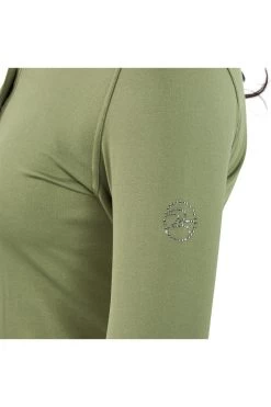 Langarmpoloshirt Deloran Tech Für Damen -Reiter Geschäft langarmpoloshirt deloran tech f r damen winter olive lCy2nZeMap 9