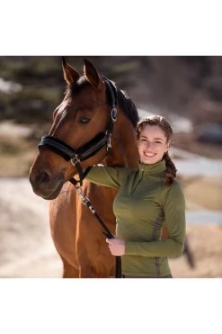 Langarmshirt Carlee Tech Für Damen -Reiter Geschäft langarmshirt carlee tech f r damen winter olive cHmv L8w2 5