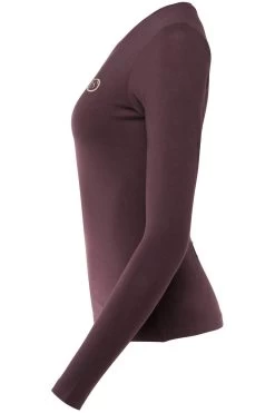 Langarmshirt Mit V-Ausschnitt Für Damen -Reiter Geschäft langarmshirt mit v ausschnitt f r damen plum aewAF9NplR 3 8