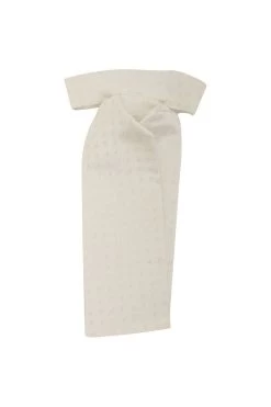 Plastron Mit Muster, Champagner