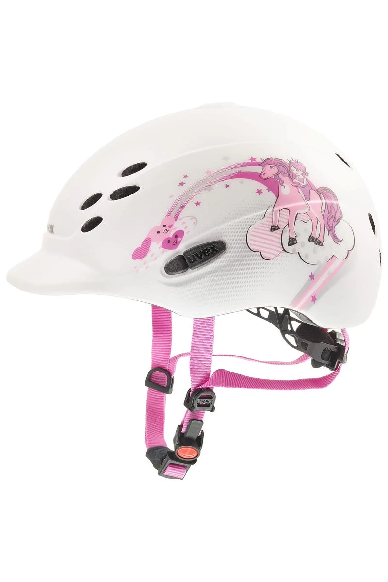 Uvex Reithelm Onyxx Für Kinder, Princess White Mat, 49-54, Weiß