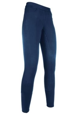 Silikonvollbesatzreitleggings Yvi Für Damen, Dunkelblau