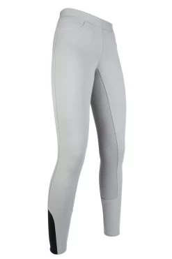 Silikonvollbesatzreitleggings Yvi Für Damen, Hellgrau, 42