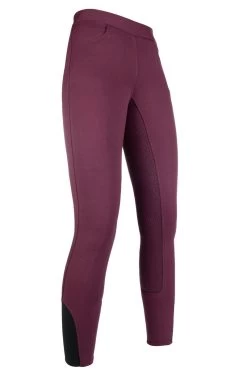 Silikonvollbesatzreitleggings Yvi Für Damen, Weinrot