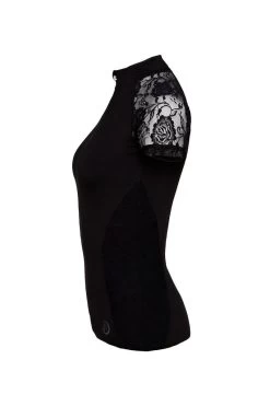 Sommerbaselayer Kurzarm Mit Spitze Für Damen -Reiter Geschäft sommerbaselayer kurzarm mit spitze f r damen black UiqWFXmQEW 3 8