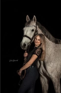 Sommerbaselayer Kurzarm Mit Spitze Für Damen -Reiter Geschäft sommerbaselayer kurzarm mit spitze f r damen black qQcTuLUkkX 1