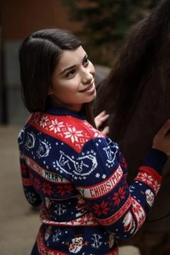 Weihnachtspullover "Merry Chiristmas" Für Damen -Reiter Geschäft weihnachtspullover merry chiristmas f r damen Gv3MbdAwEJ 5